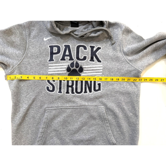 Nike Hoodie Mens Large Gray Pack Strong Paw Embroidered Soft Pullover Sweatshirt - Picture 5 of 8
